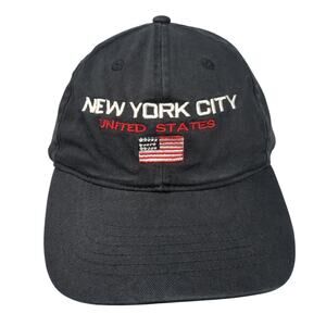 New York City United States Slideback Baseball Cap Black OS Patriotic Lucent